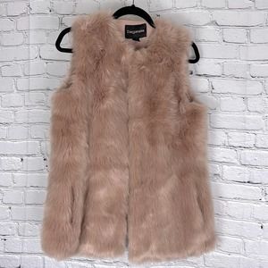 Bagatelle faux fur vest dusty rose pink size small